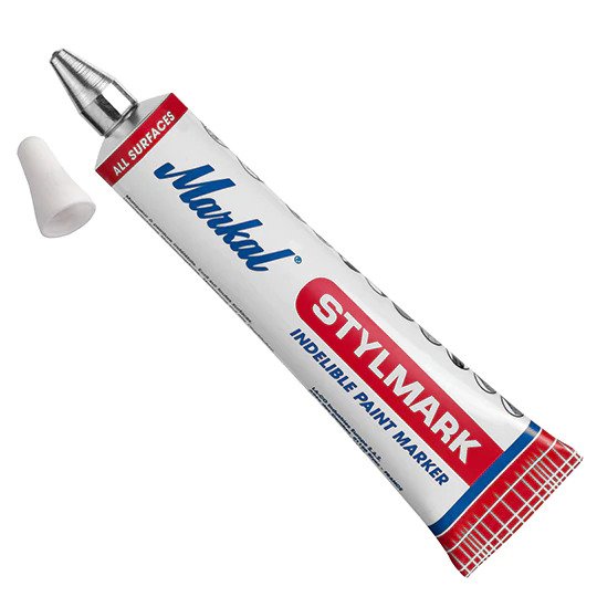 STYLMARK METAL MARKER 3MM - WHITE - 48EA/BX